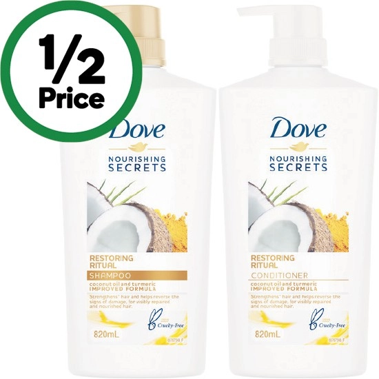 Dove Shampoo or Conditioner 820ml