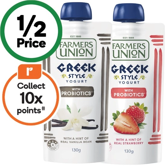 Farmers Union Greek Yogurt Pouch 130g