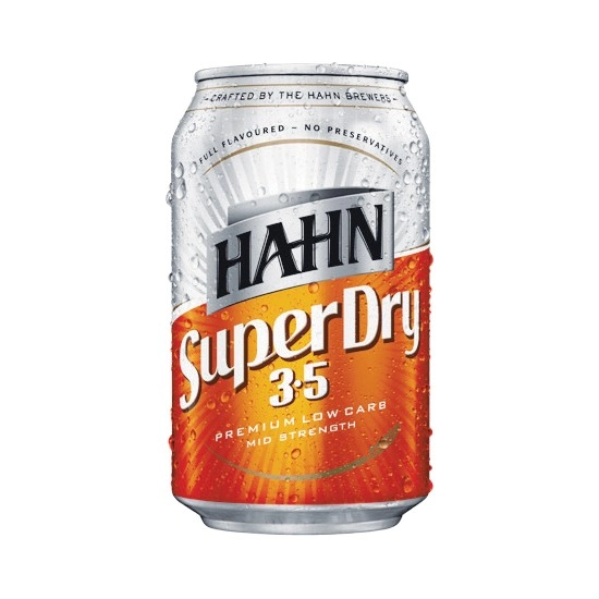 Hahn Super Dry Lager 3.5% Cans 30x375ml