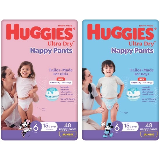 Huggies Ultra Dry Nappy Pants Pk 48-62