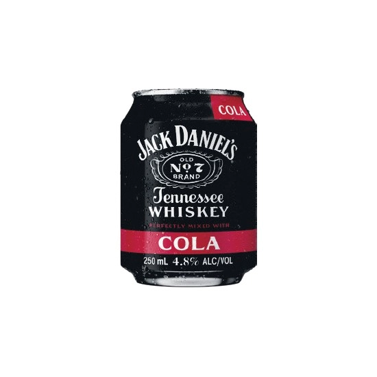 Jack Daniel’s Whiskey & Cola Mini Cans 4x250ml