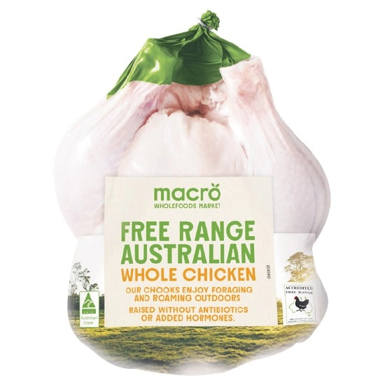 Macro Free Range Australian Fresh Whole Plain RSPCA Approved Chicken