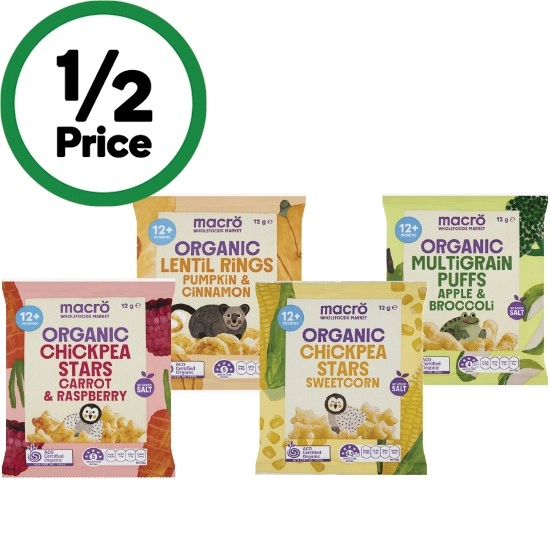 Macro Organic Baby Snacking 12g – Assorted