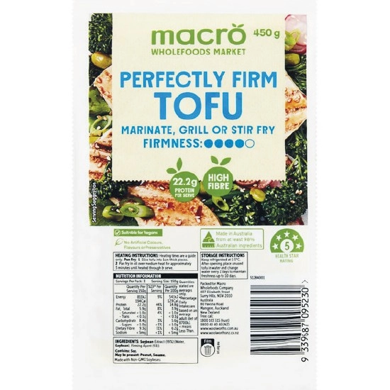 Macro Tofu 450g – From the Fridge