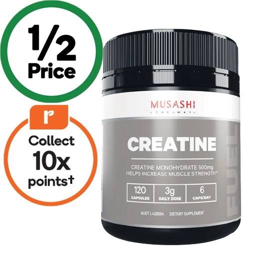 Musashi Creatine Capsules Pk 120~