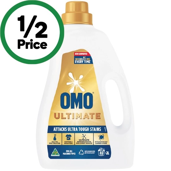 OMO Ultimate Laundry Liquid 2 Litre or Powder 2 kg