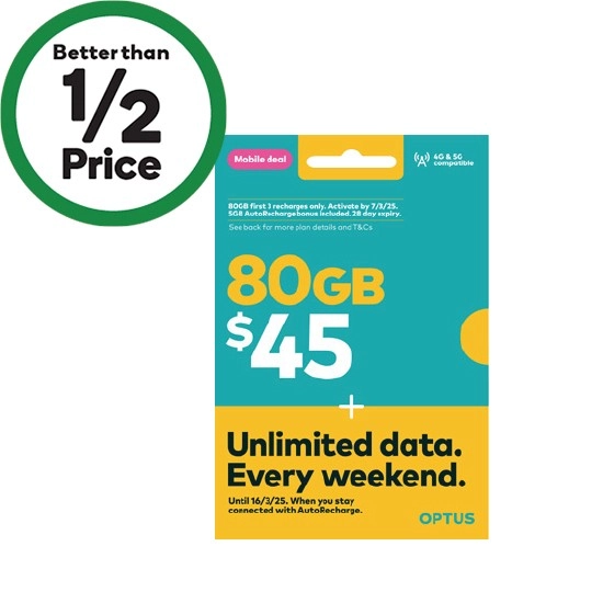 Optus $45 Prepaid SIM Starter Kit†