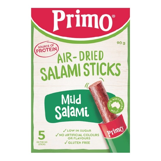 Primo Salami Sticks 90g Pk 5