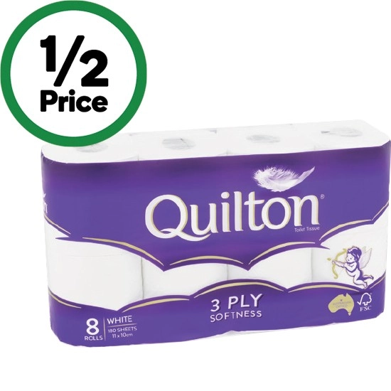 Quilton Classic Toilet Tissue 3 Ply Pk 8