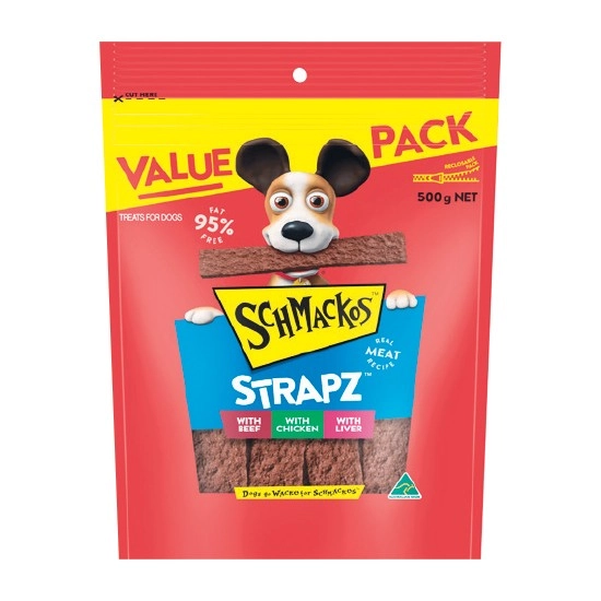 Schmackos Strapz Dog Treats 500g