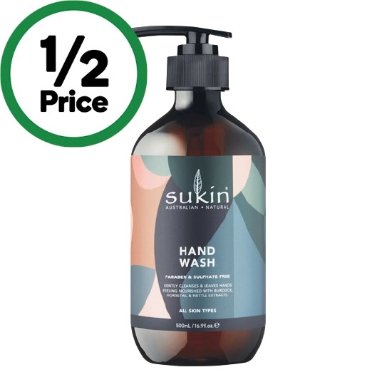 Sukin Hand Wash Pump 500ml