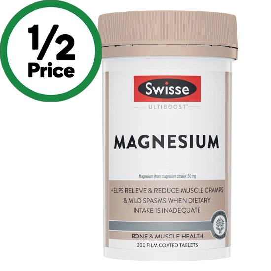 Swisse Ultiboost Magnesium Tablets Pk 200~