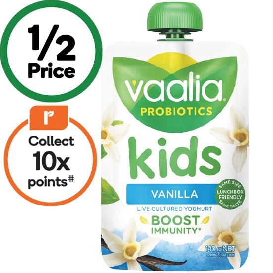 Vaalia Probiotics Kids Yoghurt Pouch 140g – From the Fridge