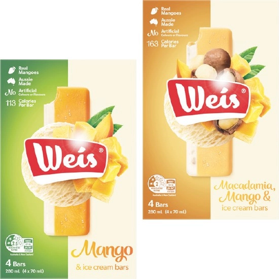 Weis Bars 264-280ml Pk 4-6 – From the Freezer