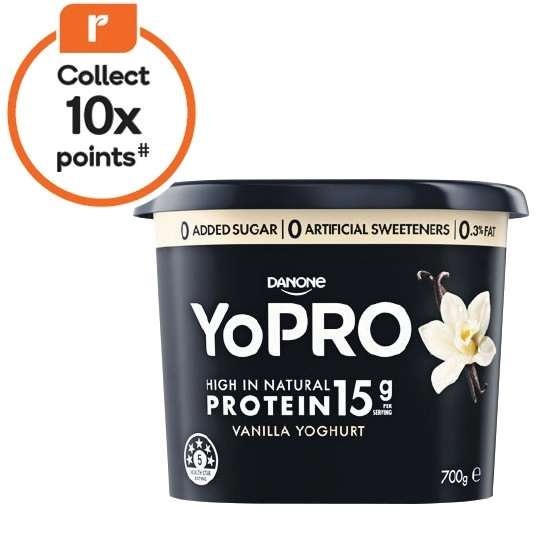 YoPRO Danone High Protein Yoghurt No Added Sugar Assorted Flavours 700g – From the Fridge