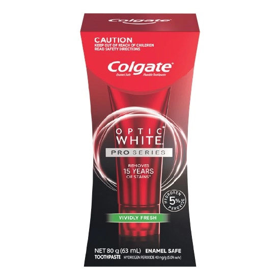 Colgate Teeth Whitening Toothpaste Optic White Pro Series Vividly 80g