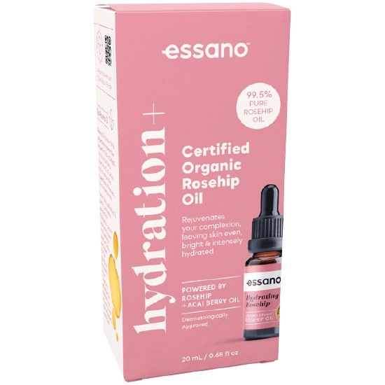 Essano Hydration+ Certified Organic Rosehip Oil 20ml