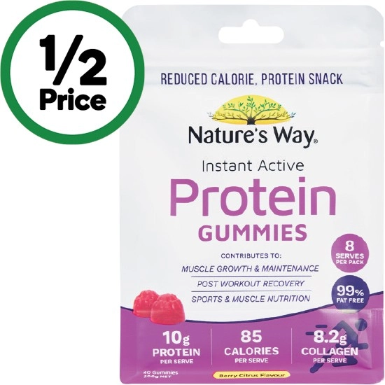 Nature's Way Instant Active Protein Gummies Pk 40~