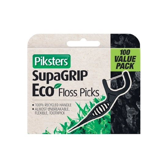 Piksters SupaGrip Eco Floss Picks Pk 100