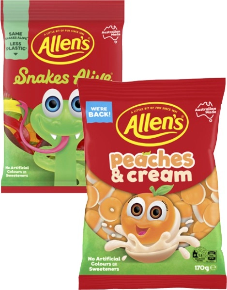 Allen's Lollies 140g-200g