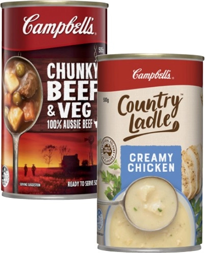 Campbell's Country Ladle or Chunky Soup 495g-505g