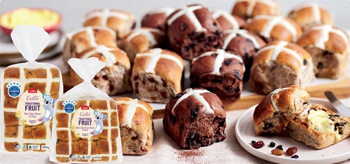 Coles Hot Cross Buns 6 Pack or 9 Pack