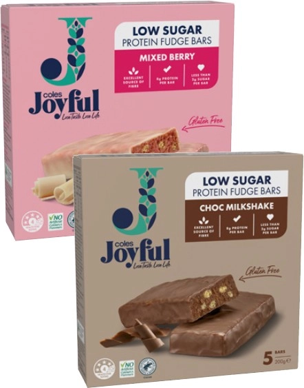 Coles Joyful Protein Fudge Bars 200g