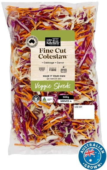 Coles Kitchen Fine Cut Coleslaw 300g