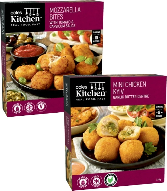 Coles Kitchen Frozen Entertaining Snacks 160g-330g