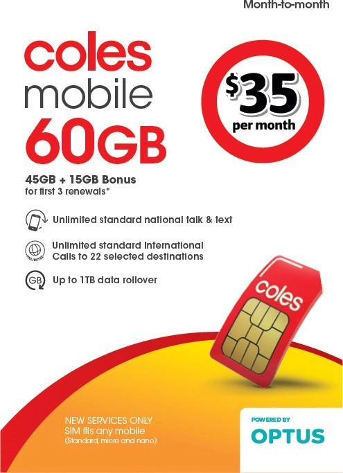 Coles Mobile $35 Month-to-Month SIM