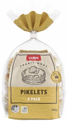 Coles Pikelets 8 Pack 200g