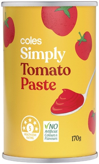 Coles Simply Tomato Paste 170g