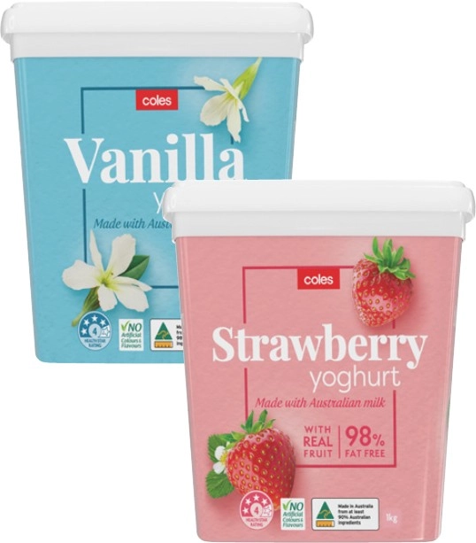 Coles Yoghurt 1kg