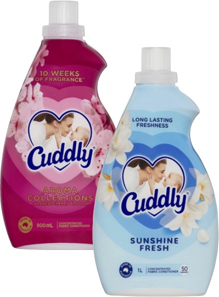 Cuddly Concentrate Fabric Conditioner 900mL-1 Litre