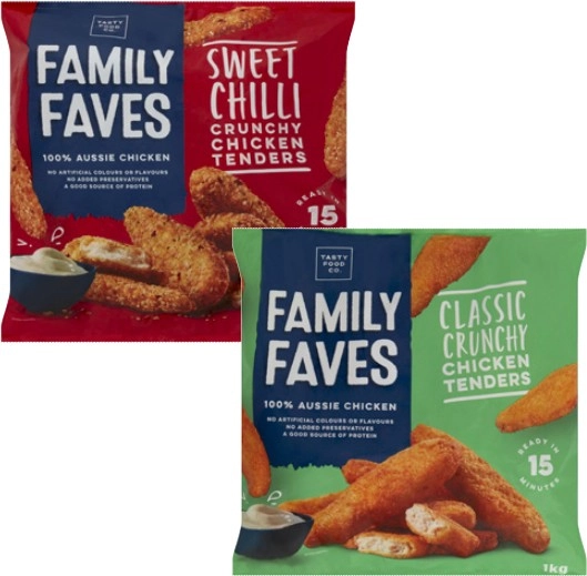 Family Faves Chicken Tenders or Chips 1kg