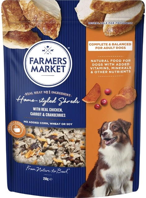 Farmers Market Home Styled Shreds Dog Food 250g