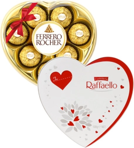 Ferrero Raffaello or Rocher Heart Gift Box 100g