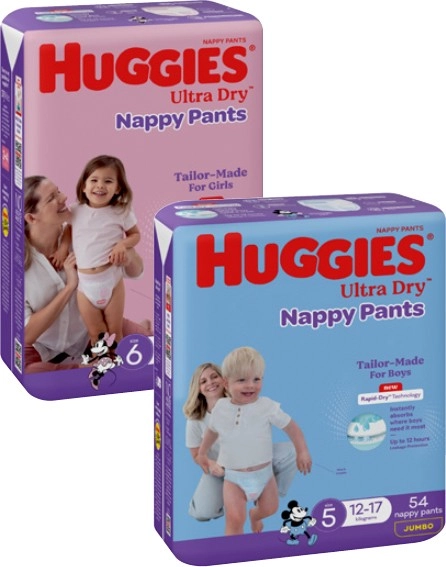 Huggies Ultra Dry Jumbo Nappy Pants 48 Pack-62 Pack