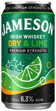 Jameson Smooth Dry & Lime 6.3% Cans 4x375mL