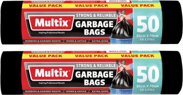 Multix Strong & Reliable Garbage Bags 50 Pack