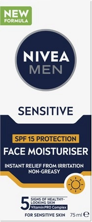 Nivea Men Sensitive Protective Moisturiser SFP15 75mL