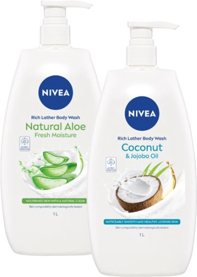 Nivea Shower Gel or Oil 1 Litre