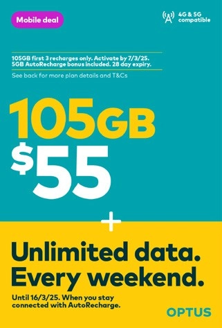 Optus $55 Prepaid SIM Starter Kit