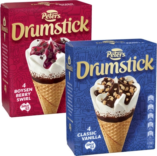 Peters Drumstick 4 Pack-6 Pack 475mL-490mL