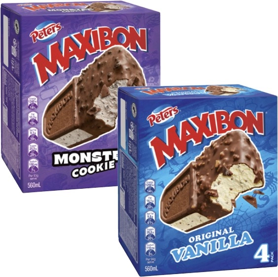 Peters Maxibon 4 Pack 560mL