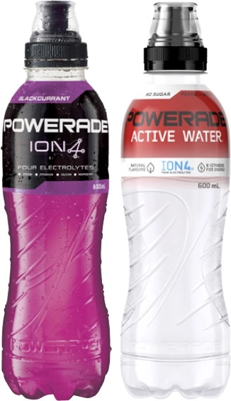 Powerade Sports Drink or Active Water 600mL