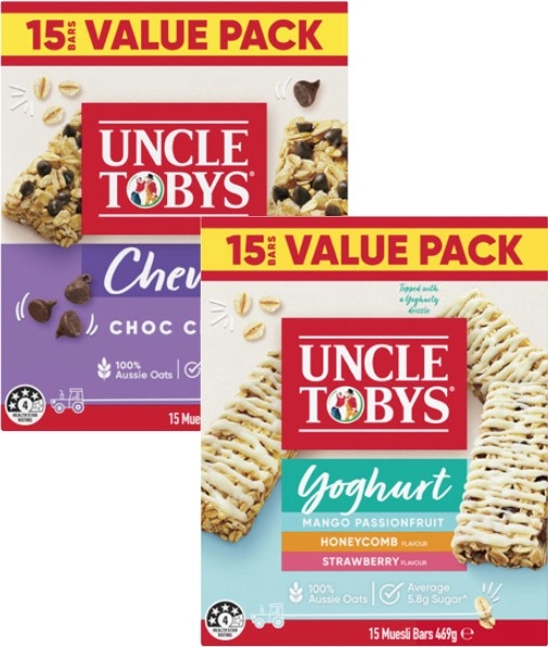 Uncle Tobys Muesli Bar 15 Pack 469g