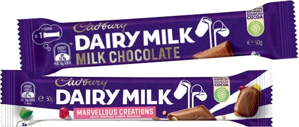 Cadbury Medium Bars 30‑50g, Rolls 40‑55g or Toblerone 50g Selected Varieties