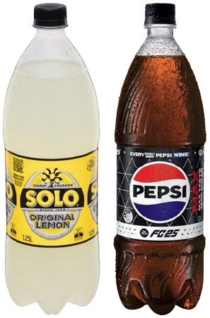 Pepsi or Solo 1.25 Litre Selected Varieties