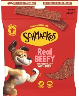 Schmackos Strapz or Stix Dog Treats 500g Selected Varieties